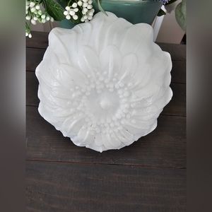 Milk glass sunflower bowl